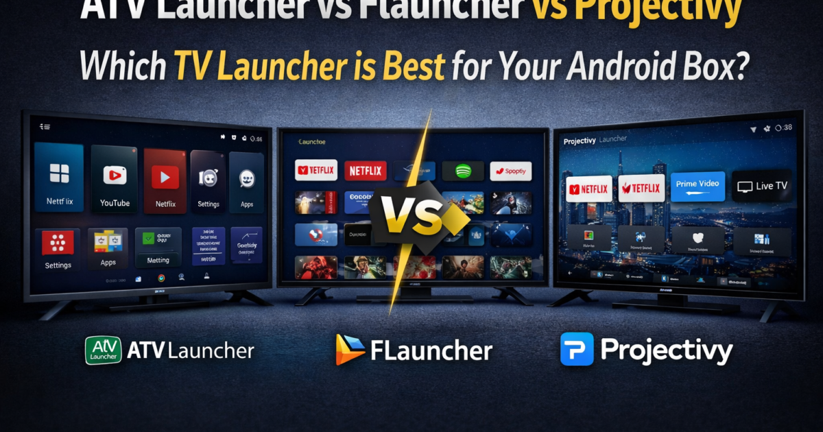 ATV Launcher vs FLauncher vs Projectivy — Which TV Launcher is Best for Your Android Box In 2026?