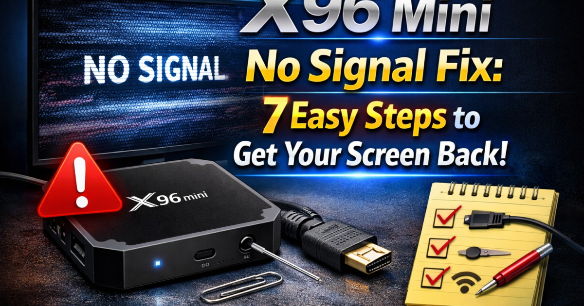 X96 Mini No Signal Fix: 7 Easy Steps to Get Your Screen Back