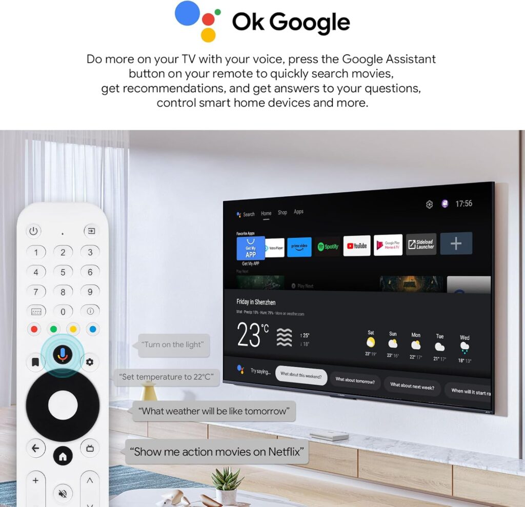 Mecool KM2 Plus Deluxe — Android TV 11 home screen & app interface 