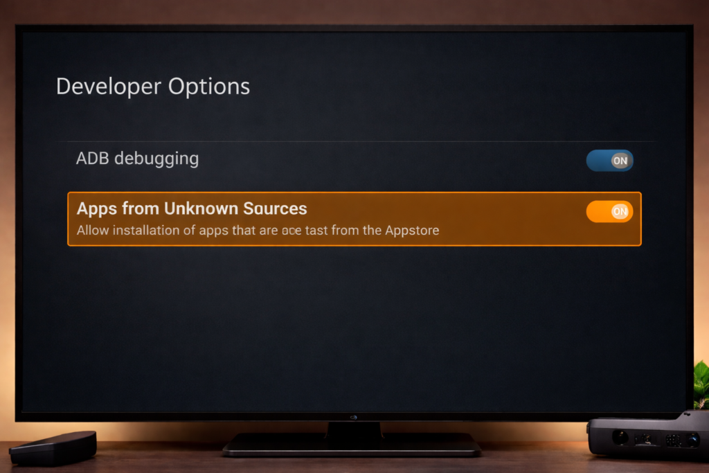 Enable unknown sources Firestick settings