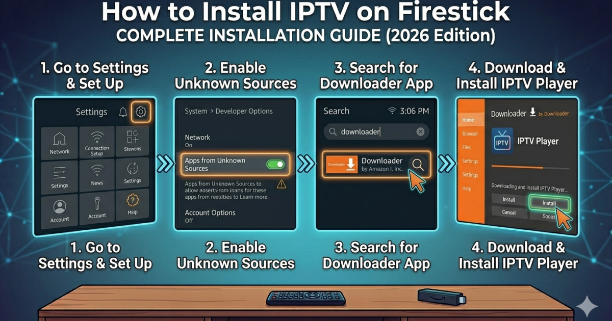 How to Install IPTV on Firestick (Step-by-Step Guide 2026)