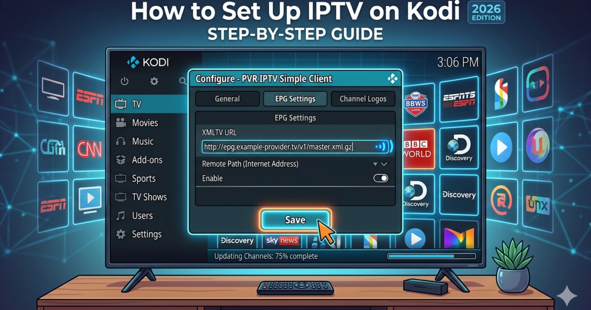 How to Set Up IPTV on Kodi (Step-by-Step Guide 2026)