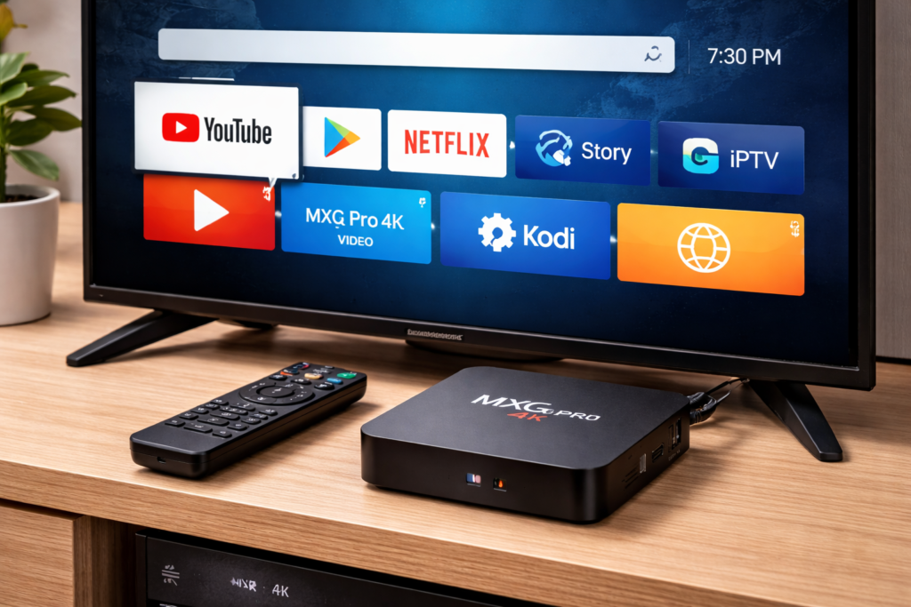 mxq pro 4k android home screen