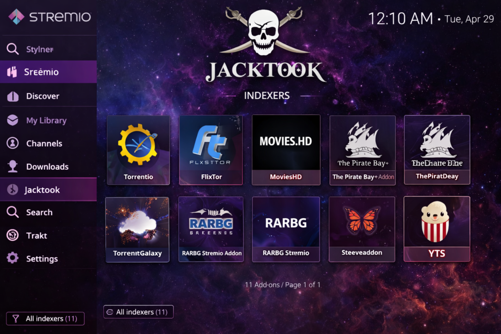 Jacktook Kodi Addon 4K Stremio Indexers