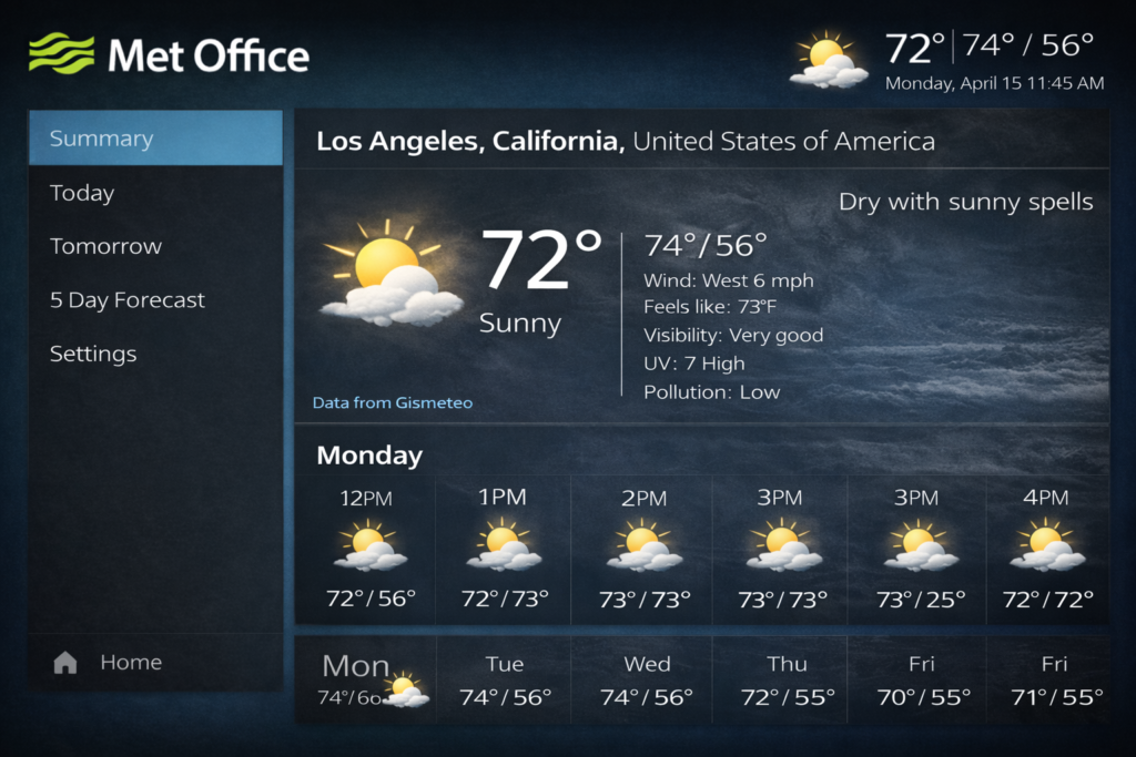 met office kodi weather addon uk weather provider