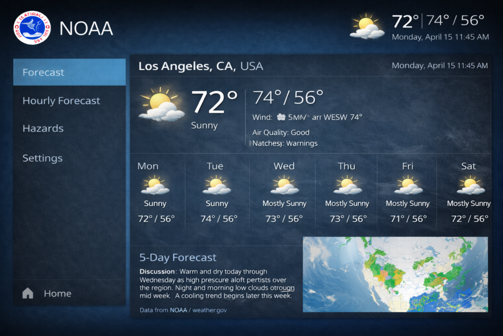 noaa weather gov kodi weather addon united states