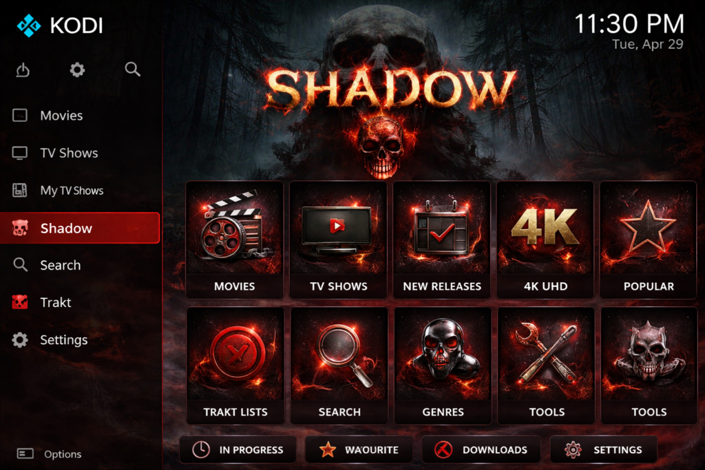 Shadow Kodi Real Debrid Addon Extra Features