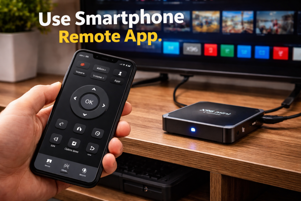 Smartphone remote control app for X96 Mini Android TV box — alternative fix for X96 Mini remote problem