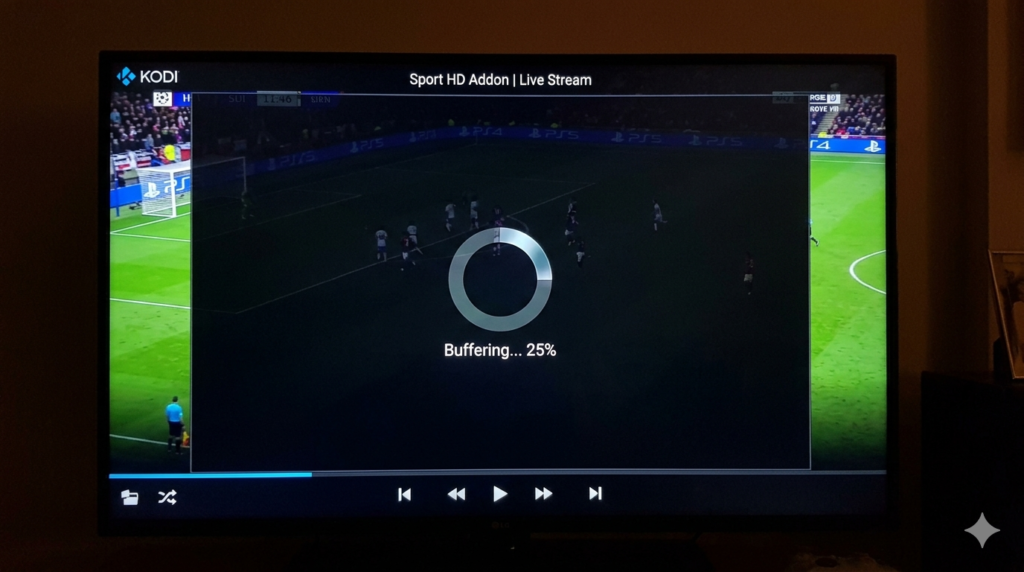 kodi buffering screen while using sport hd addon kodi streams