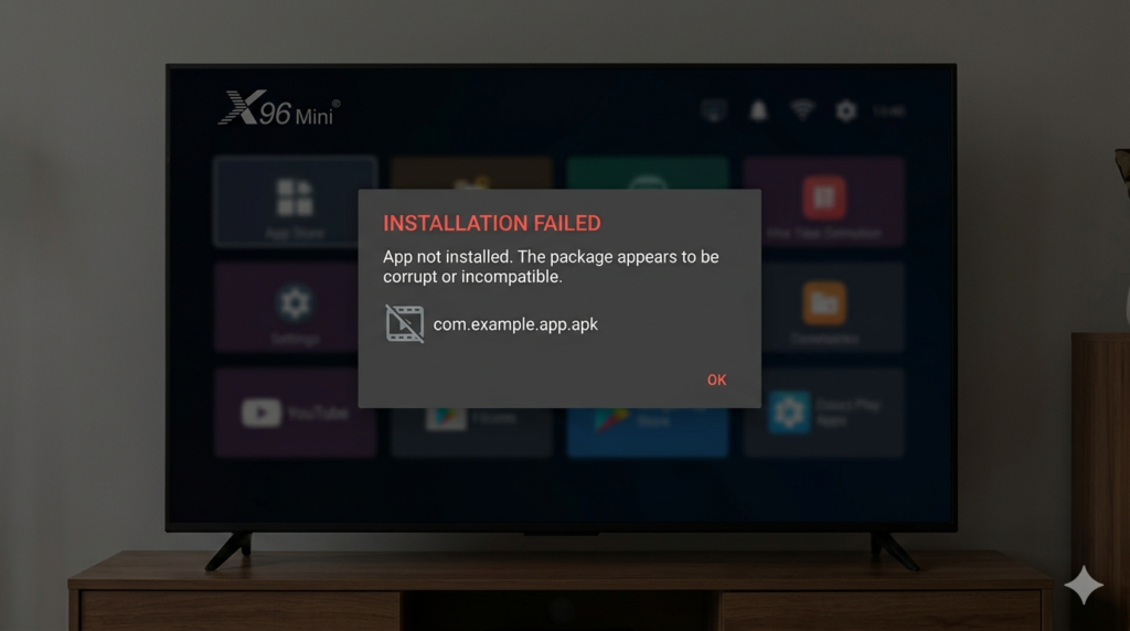 Common app installation errors on X96 Mini and how to fix them