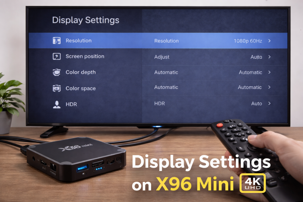 Best display settings for X96 Mini performance and picture quality