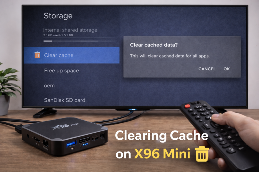 X96 Mini storage and app settings to free up space and boost speed