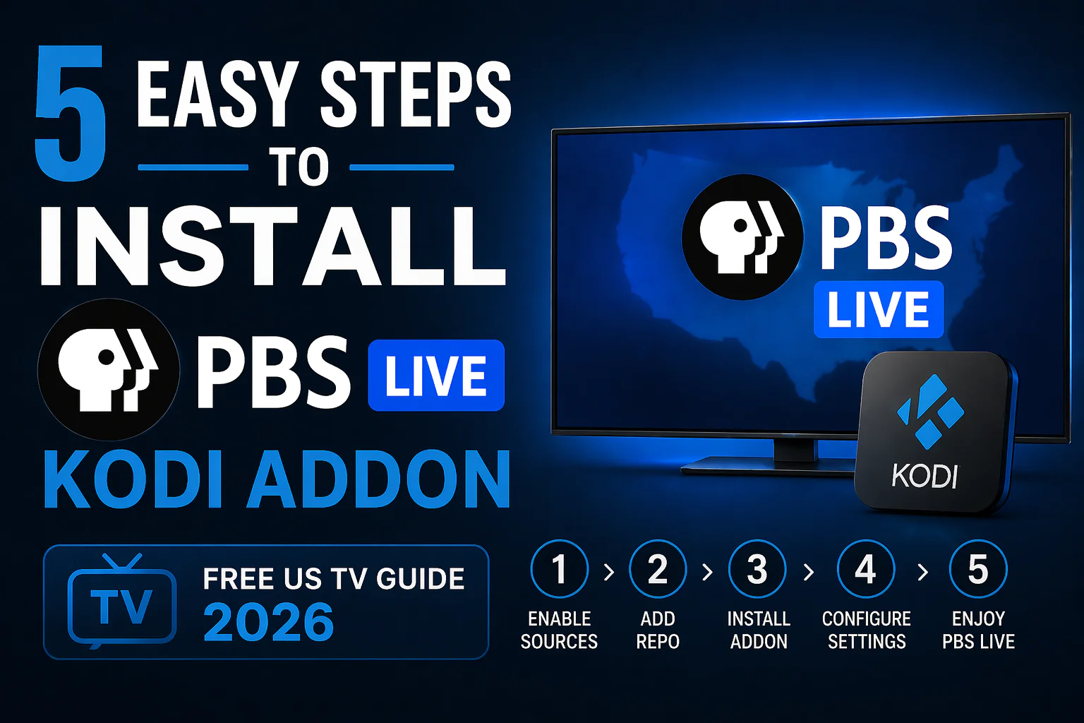 10 Easy Steps to Install PBS Live Addon For Kodi — Free US TV Guide 2026
