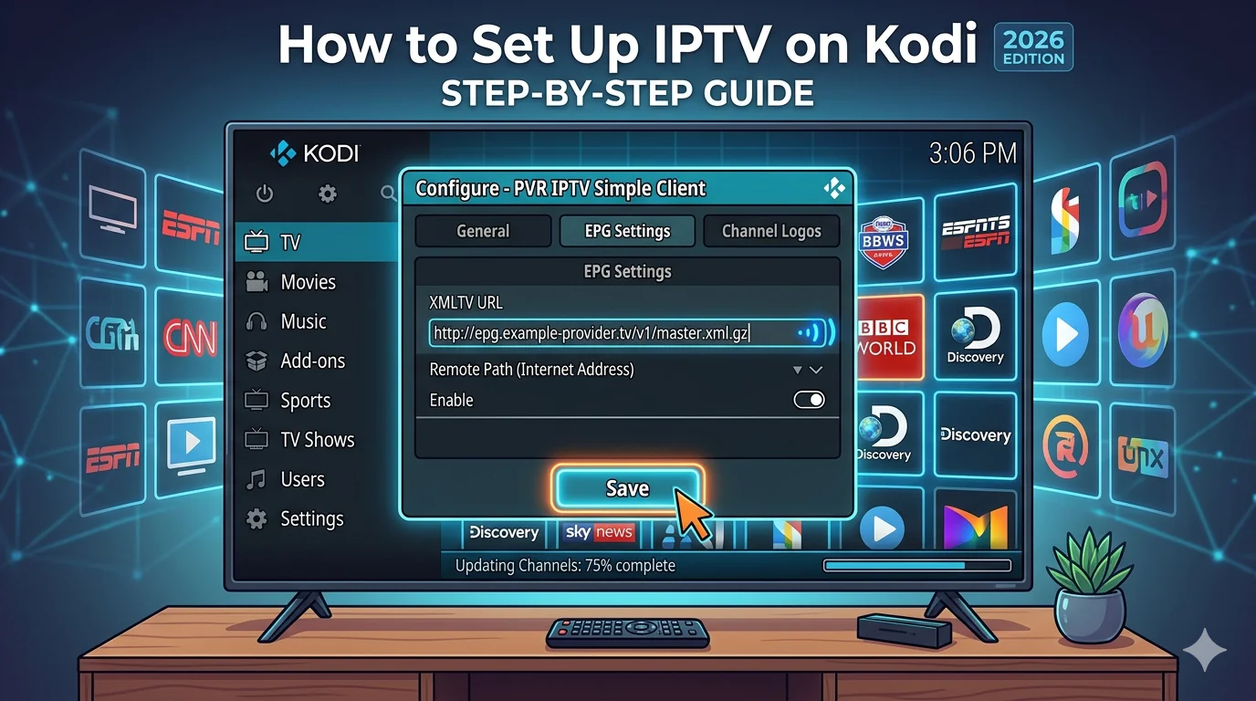 How to Set Up IPTV on Kodi Step-by-Step Guide 2026
