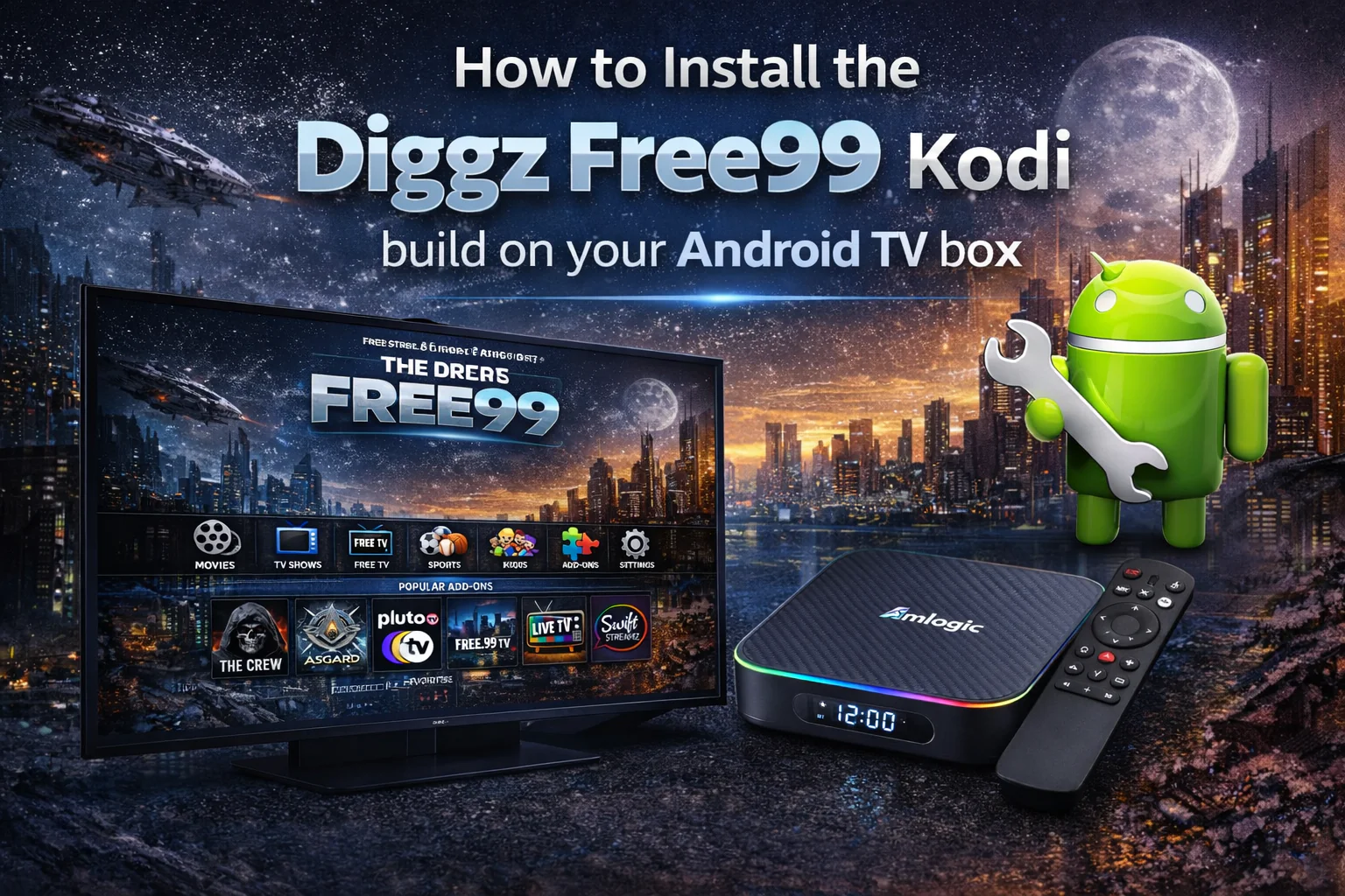 How to install the Diggz Free99 Kodi build on your Android TV box