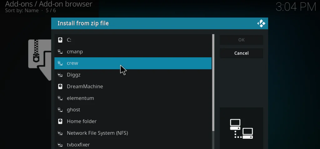 Install from ZIP file