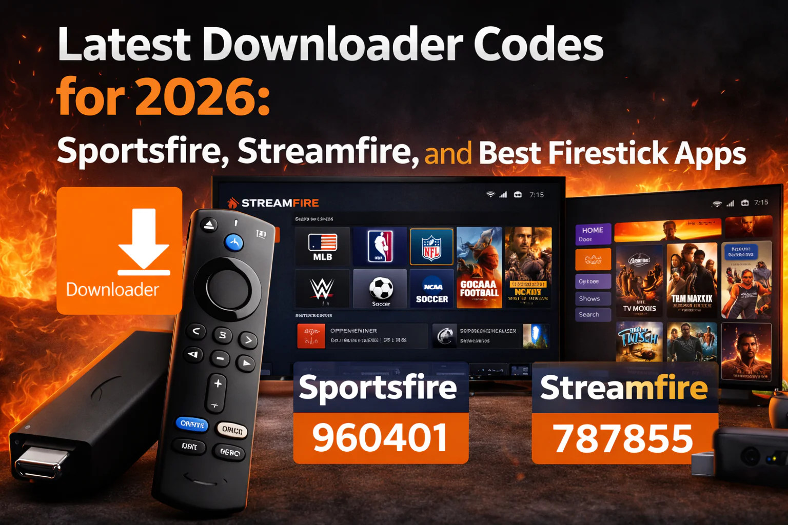 Latest Downloader Codes for 2026: Sportsfire, Streamfire, and Best Firestick Apps