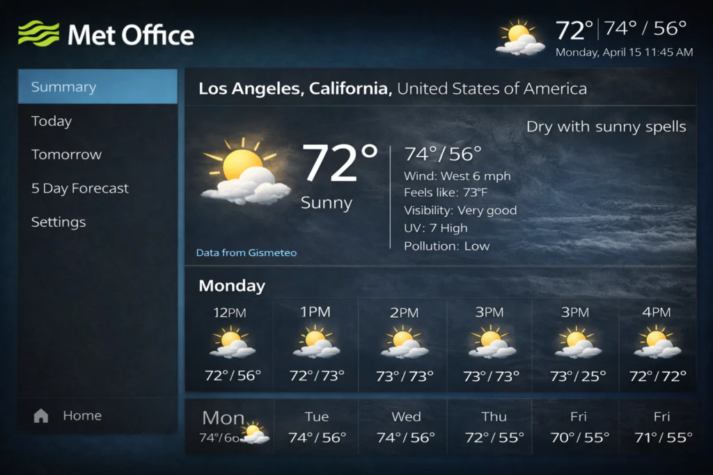 met office kodi weather addon uk weather provider
