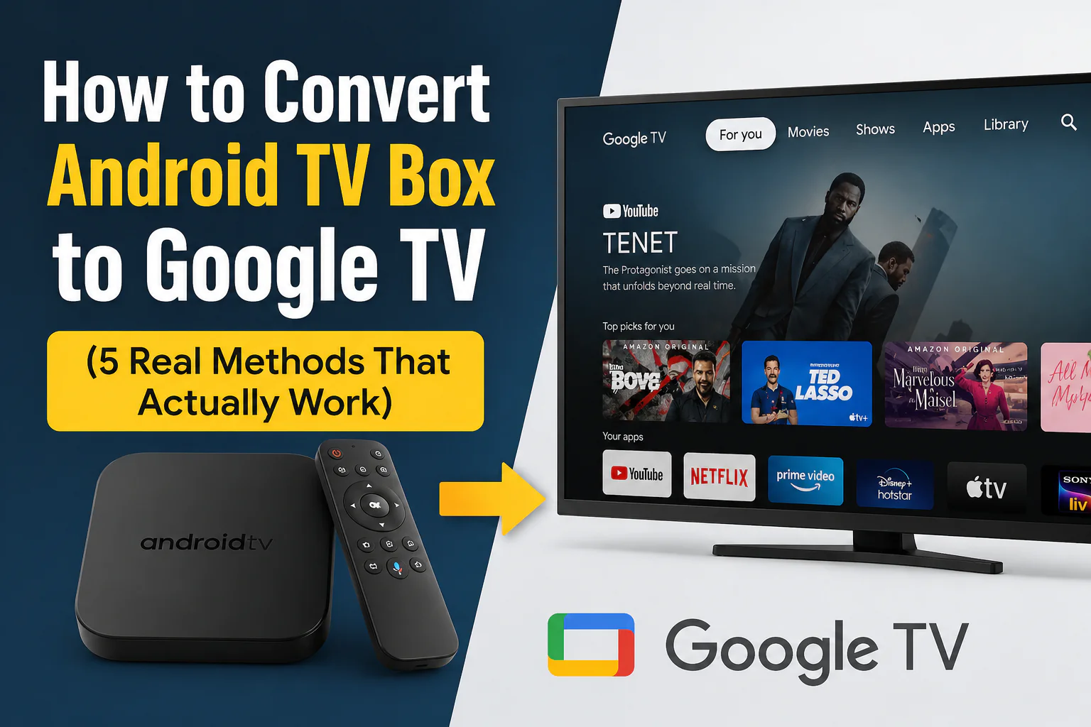 How to Convert Android TV Box to Google TV (5 Real Methods That Actually Work)