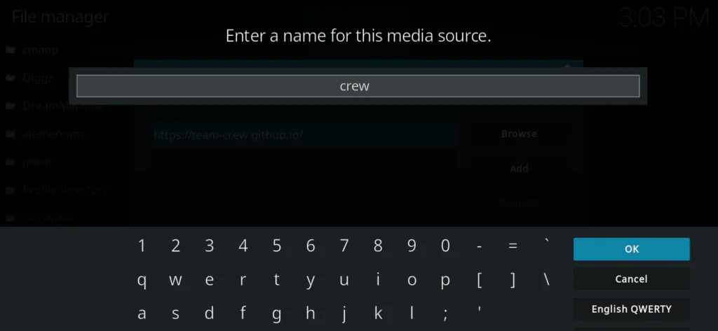 Name it TheCrew and save. That's your gateway to everything else.