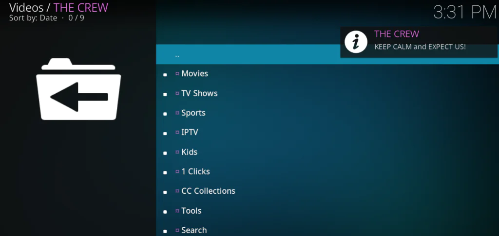 the crew home page 