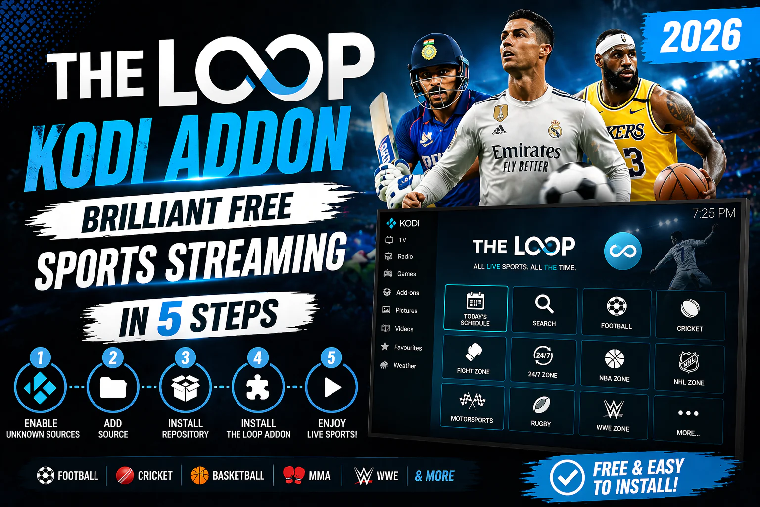 The Loop Kodi Addon — Brilliant Free Sports Streaming in 5 Steps 2026