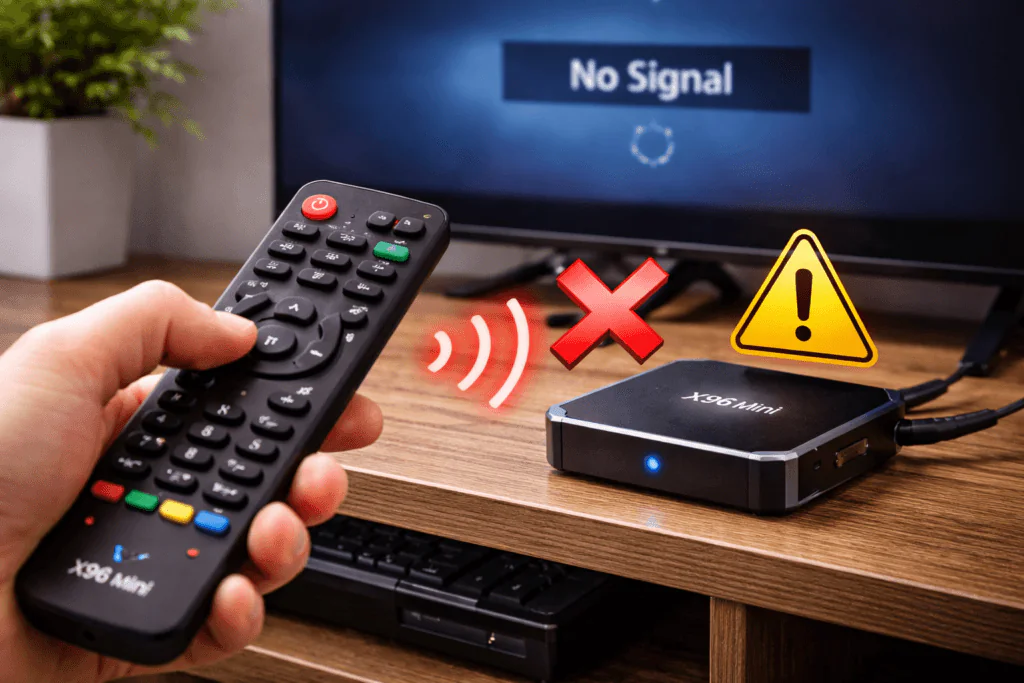 x96 mini remote not working — infrared remote not responding to Android TV box